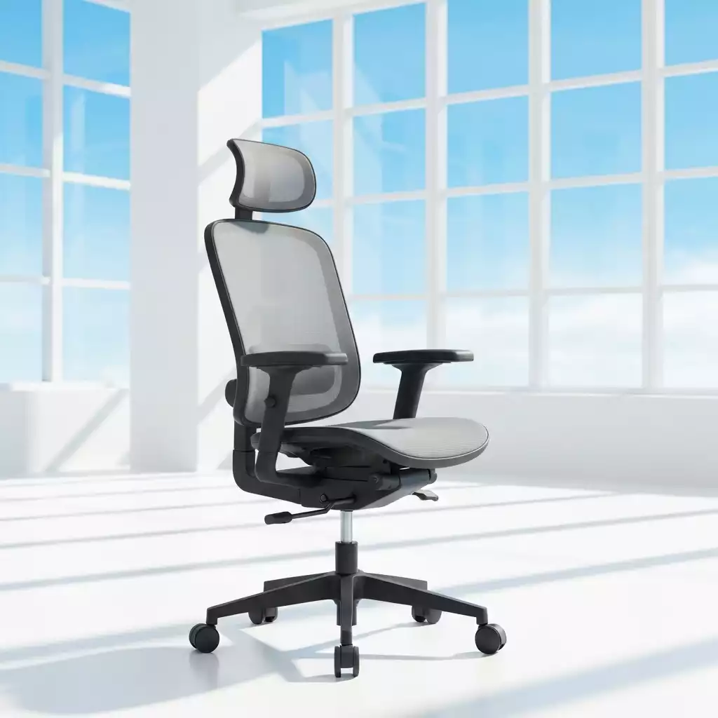 Ergonomic office chair with adjustable features for a short person