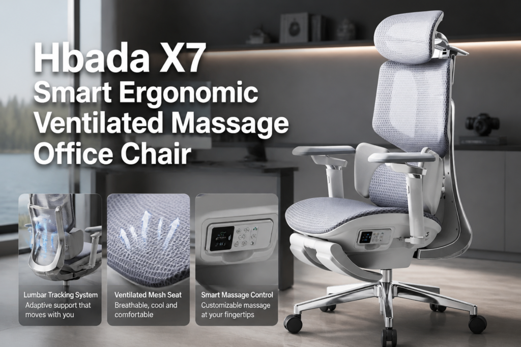 Hbada X7 Smart Ergonomic Office Chair Hbada X7 Smart Ergonomic Ventilated Massage Office Chair
