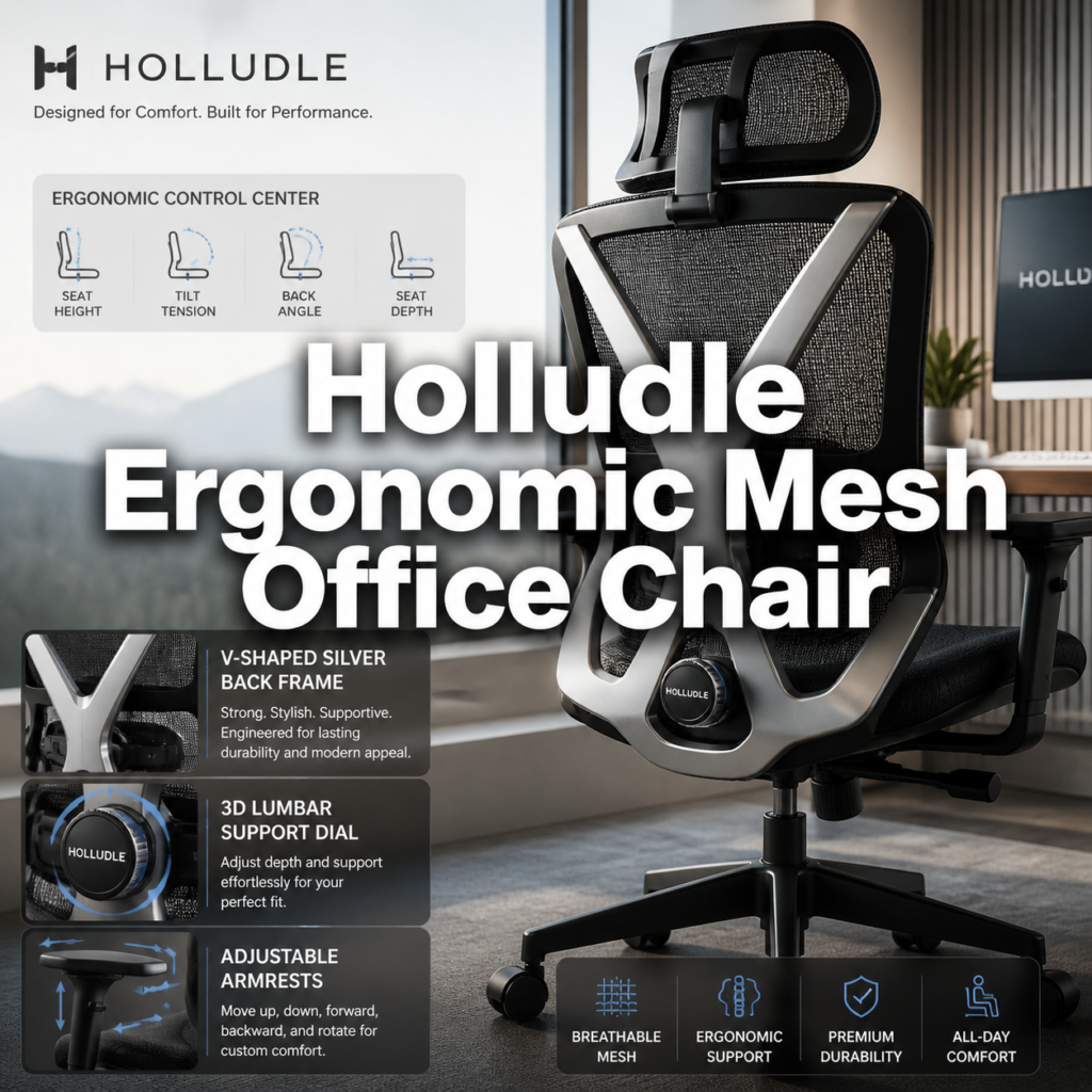 Holludle Ergonomic Mesh Office Chair